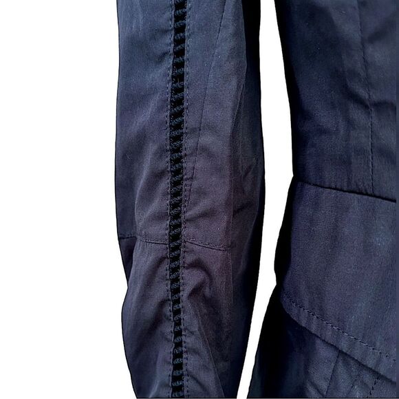 Akris Punto Black Cotton Casual Sporty Fitted Jacket Belted Long Sleeve - Picture 8 of 8